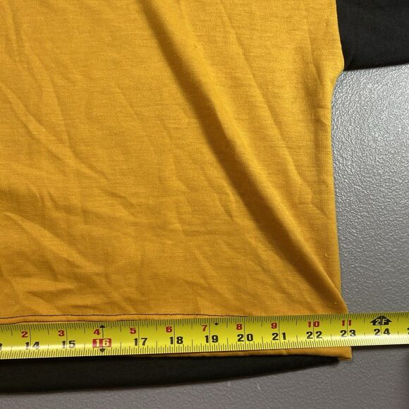 STUDIO 1011 Sweatshirt Colorblock Drawstring Hem Pullover Womens 1X USA Yellow - Picture 6 of 7